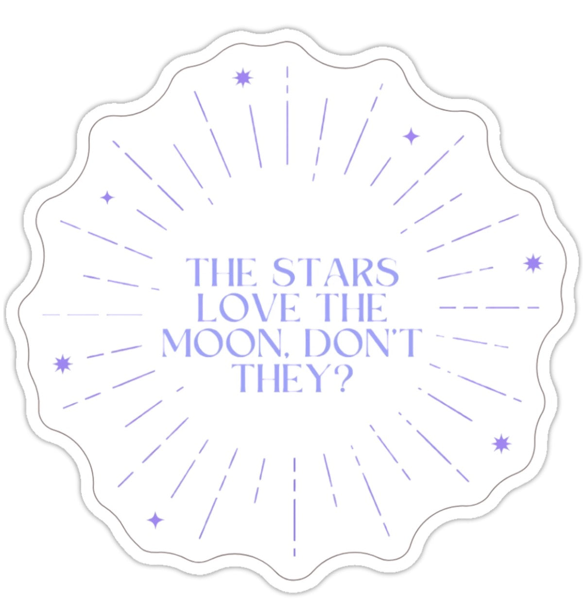 ‘The stars love the moon’ Sticker