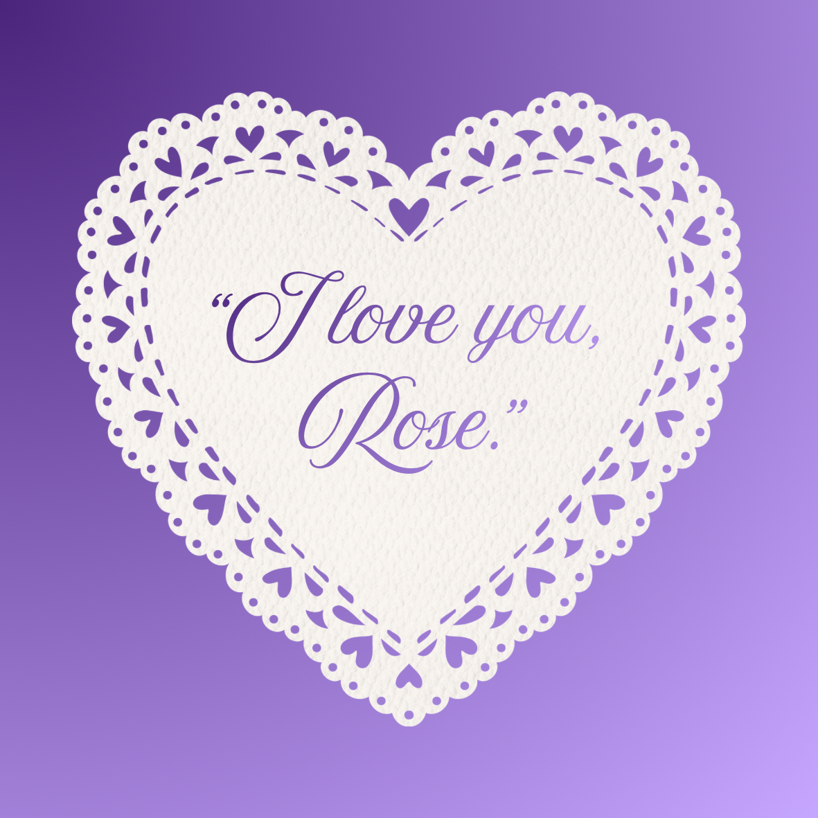 ‘I love you, Rose’ Sticker